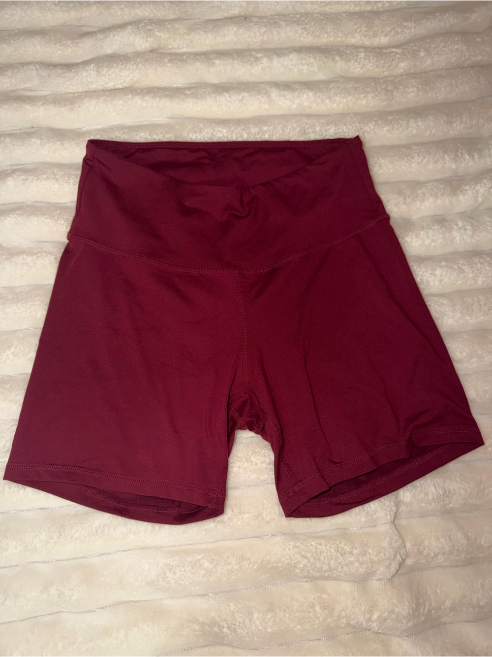 Womens' Burgundy Stretch Bike Shorts